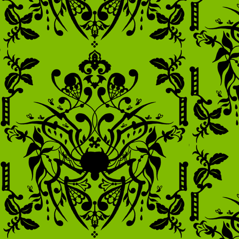 Spider Damask fabric by jadegordon on Spoonflower - custom fabric