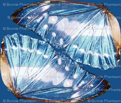 Blue Monarch Butterfly Wings