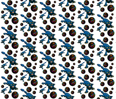 Crazy Black Cat On Catnip fabric by whimzwhirled on Spoonflower - custom fabric