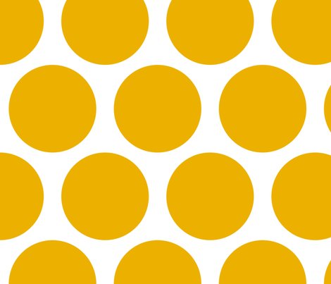 Jumbo Polka Dots - Yellow fabric - fabricpaperglue - Spoonflower