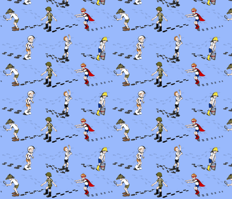 In My Hero's Footsteps fabric by gail_mcneillie on Spoonflower - custom fabric