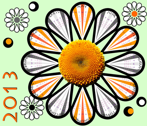 daisy_tea_towel fabric by bosun on Spoonflower - custom fabric