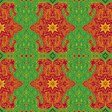 Circus Wagon Xmas -3 fabric by tallulahdahling on Spoonflower - custom fabric