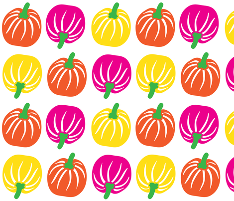 pumpkin fabric by lene_bomholt on Spoonflower - custom fabric