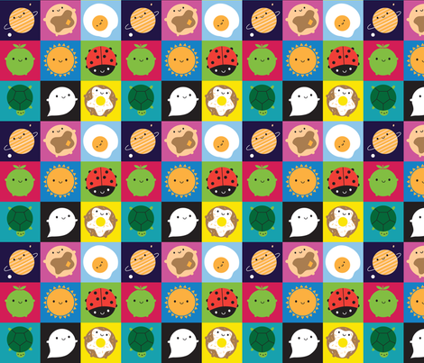 Look Around Squares fabric by marcelinesmith on Spoonflower - custom fabric