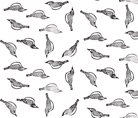 Black-Capped Vireo - Endangered Species fabric by owlandchickadee on Spoonflower - custom fabric