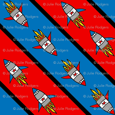 Rocket diagonal stripe hero fabric