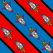 Rocket diagonal stripe hero fabric