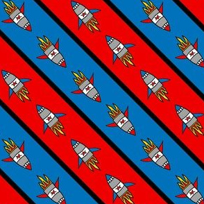 Rocket diagonal stripe hero fabric