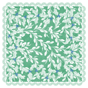 holiday cocktail napkins - leaves - mint