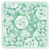 holiday cocktail napkins - koi - mint