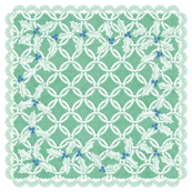 holiday cocktail napkins - chainmail - mint