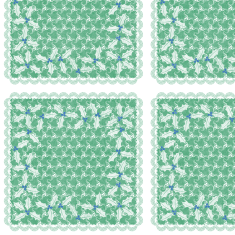 holiday cocktail napkins - sea spinners - mint fabric by glimmericks on Spoonflower - custom fabric