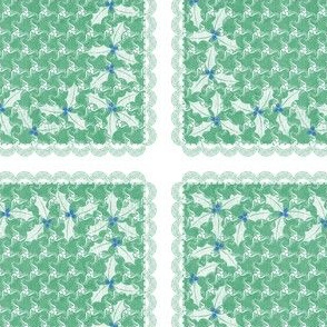 holiday cocktail napkins - sea spinners - mint