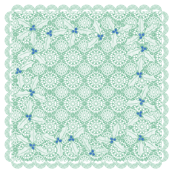 holiday cocktail napkins - lacey - mint