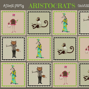 Aristocrat's animal party cocktail napkins