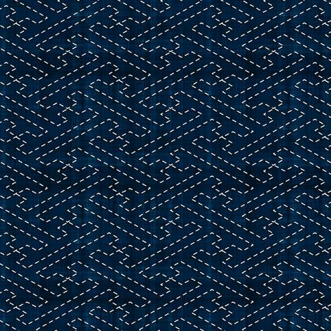 Sashiko: Sayagata - Interlocked Manji