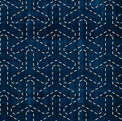 Sashiko: Bishamon-Kikko - Tortoise Shell