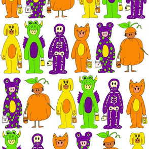Costumes in White Background
