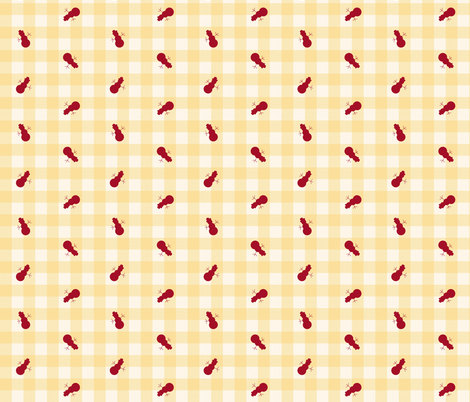 snowman gingham 4 fabric by mojiarts on Spoonflower - custom fabric