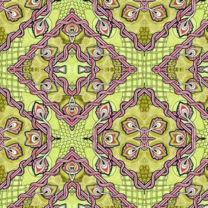 Bigger, Bolder, Lime Bud Patchwork Squares