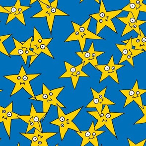 Hero Stars Blue Background