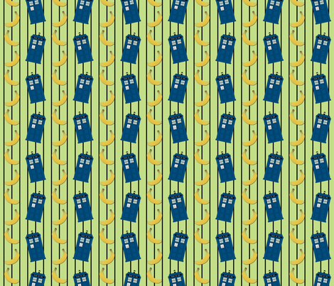 Bananas for Tardis fabric by risarocksit on Spoonflower - custom fabric