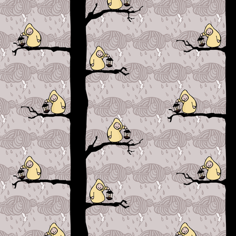 Lots of Lanterns in the Trees fabric by pond_ripple on Spoonflower - custom fabric
