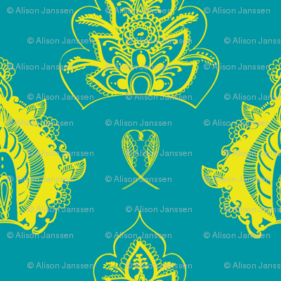 henna yellow floral
