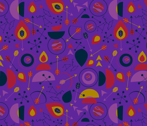 Sagittarius the Archer fabric by acbeilke on Spoonflower - custom fabric