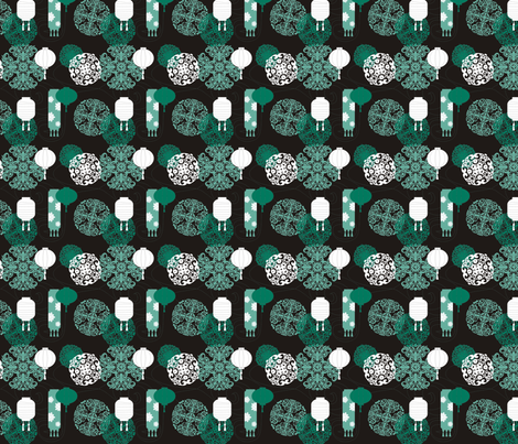 Chinese Lanterns in Black