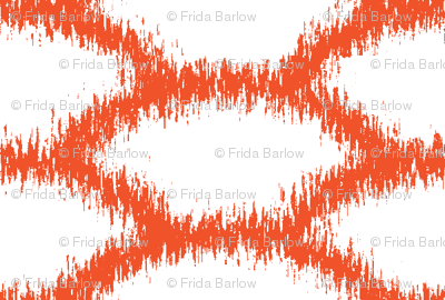 Ikat scallop in Tangerine Orange