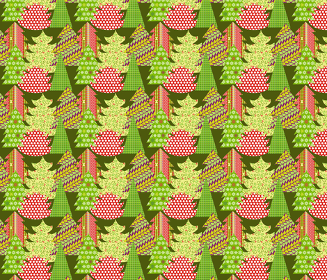 Christmas trees fabric by lauralvarez on Spoonflower - custom fabric