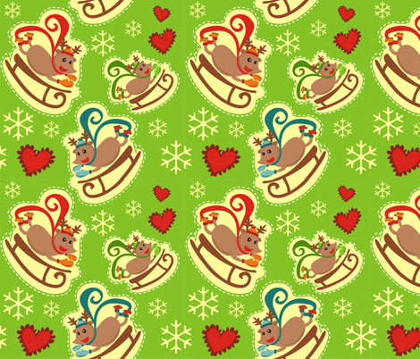 Green Reindeer Sleigh