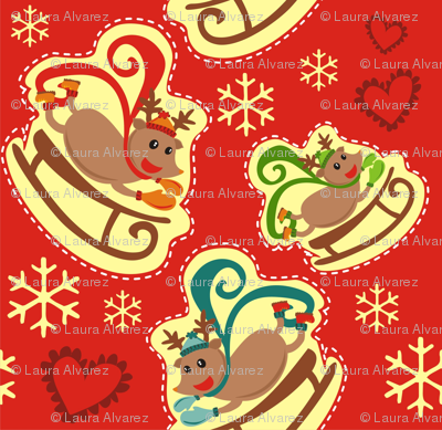 Red Reindeer Sleigh
