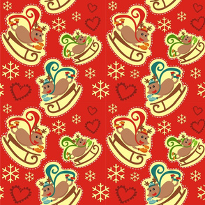 Red Reindeer Sleigh
