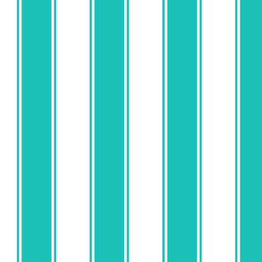 Fat Stripes in Turquoise or Aqua