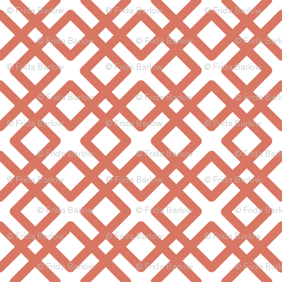 Weave in Salmon / Coral / Tuscany