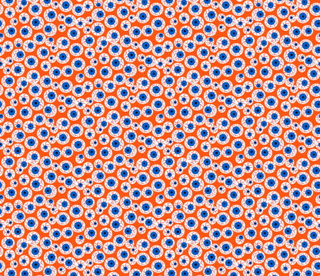 Eyeballs orange fabric by beebumble on Spoonflower - custom fabric