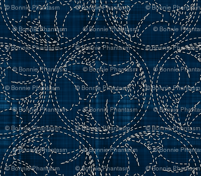 Sashiko: Hanami - Cherry Blossoms 1