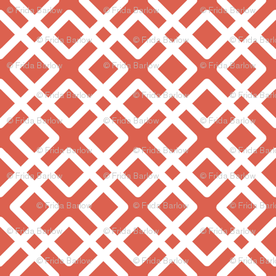 Modern Weave in Coral / Salmon