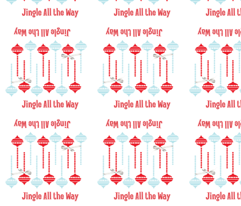 JingleAllTheWayNapkin fabric by curlywillowcollections on Spoonflower - custom fabric