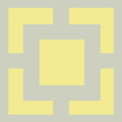 Smaller Moroccan Square in Yellow and Gray