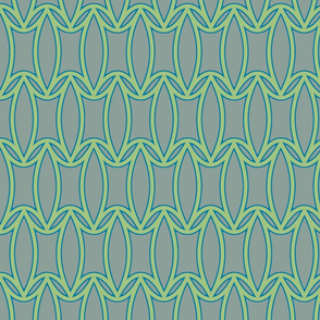 Peony in Mint and gray background