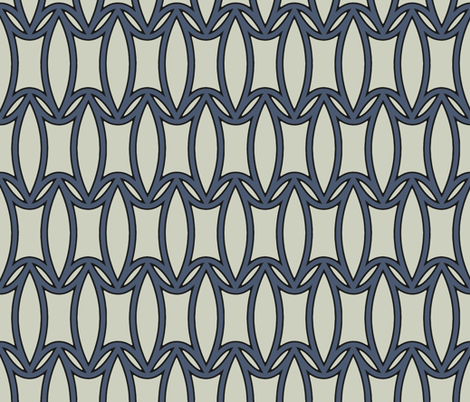 Peony in Navy Blue and Gray fabric by fridabarlow on Spoonflower - custom fabric