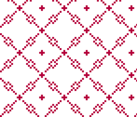 Red Checker Pattern fabric by pond_ripple on Spoonflower - custom fabric