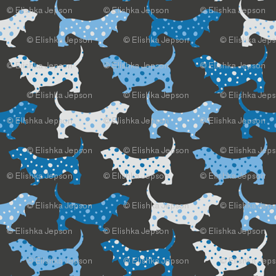 Polka Bassets (Dark)