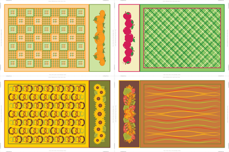 Autumn Harvest Kitchen Towels fabric by designtrends on Spoonflower - custom fabric