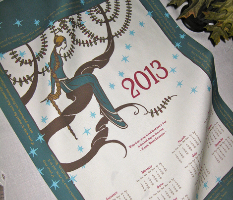 Linen-Cotton Canvas 2013 Inspirational Tea Towel 