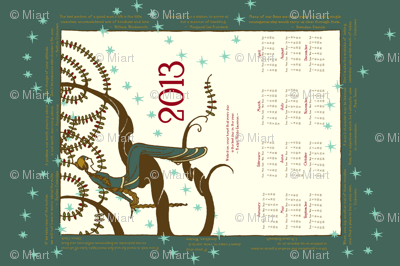 Linen-Cotton Canvas 2013 Inspirational Tea Towel 